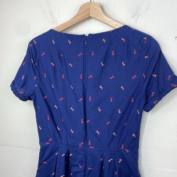 Levi's Women's Short Sleeve Horse Print Dress Blue Pocket size Small Petite - Picture 7 of 13